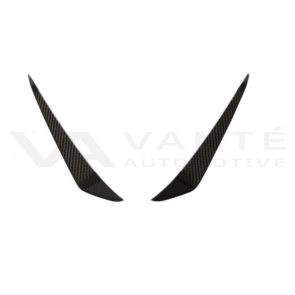 Porsche 718 Boxster Cayman 982 Dry Carbon Fibre Front Bumper Air Vent Fins
