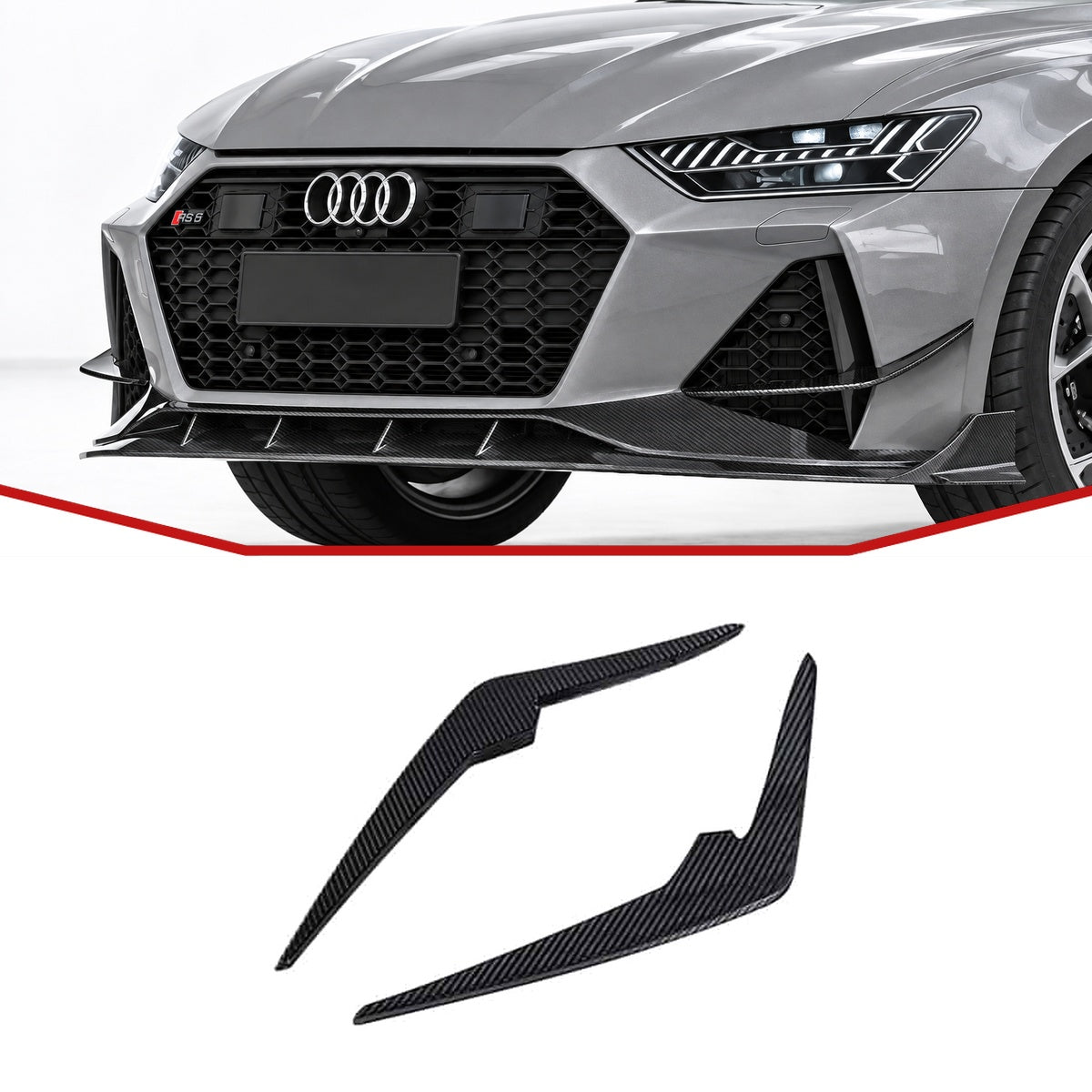 Audi RS6/RS7 C8 Carbon Fibre Front Canards V2