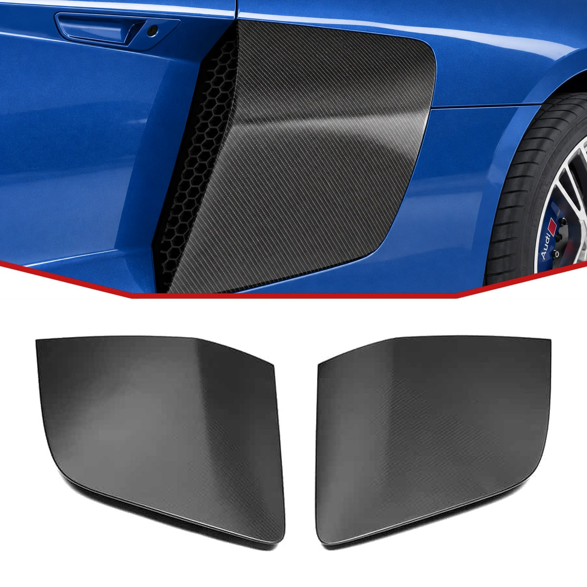 Audi R8 Mk2.5 Carbon Fibre Side Blades