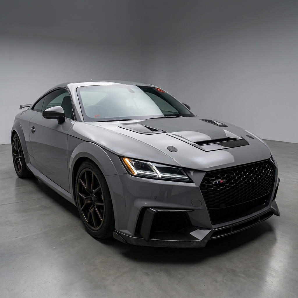 Audi TT/TTS/TTRS 8S (MK3) Carbon Fiber Front Fog Light Cover Splitter Canards image 2