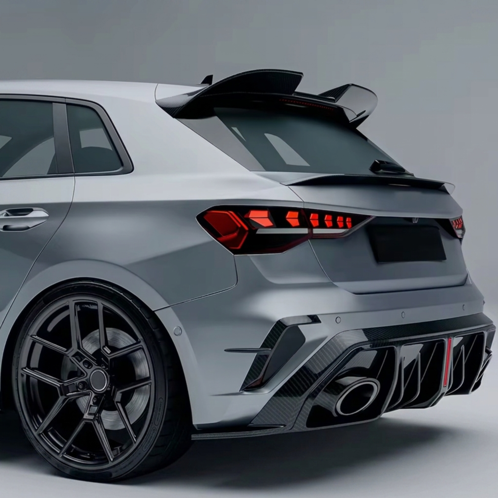 Audi RS3 8Y.5 Carbon Fibre Rear Bumper Vent/Reflector Cover Canards