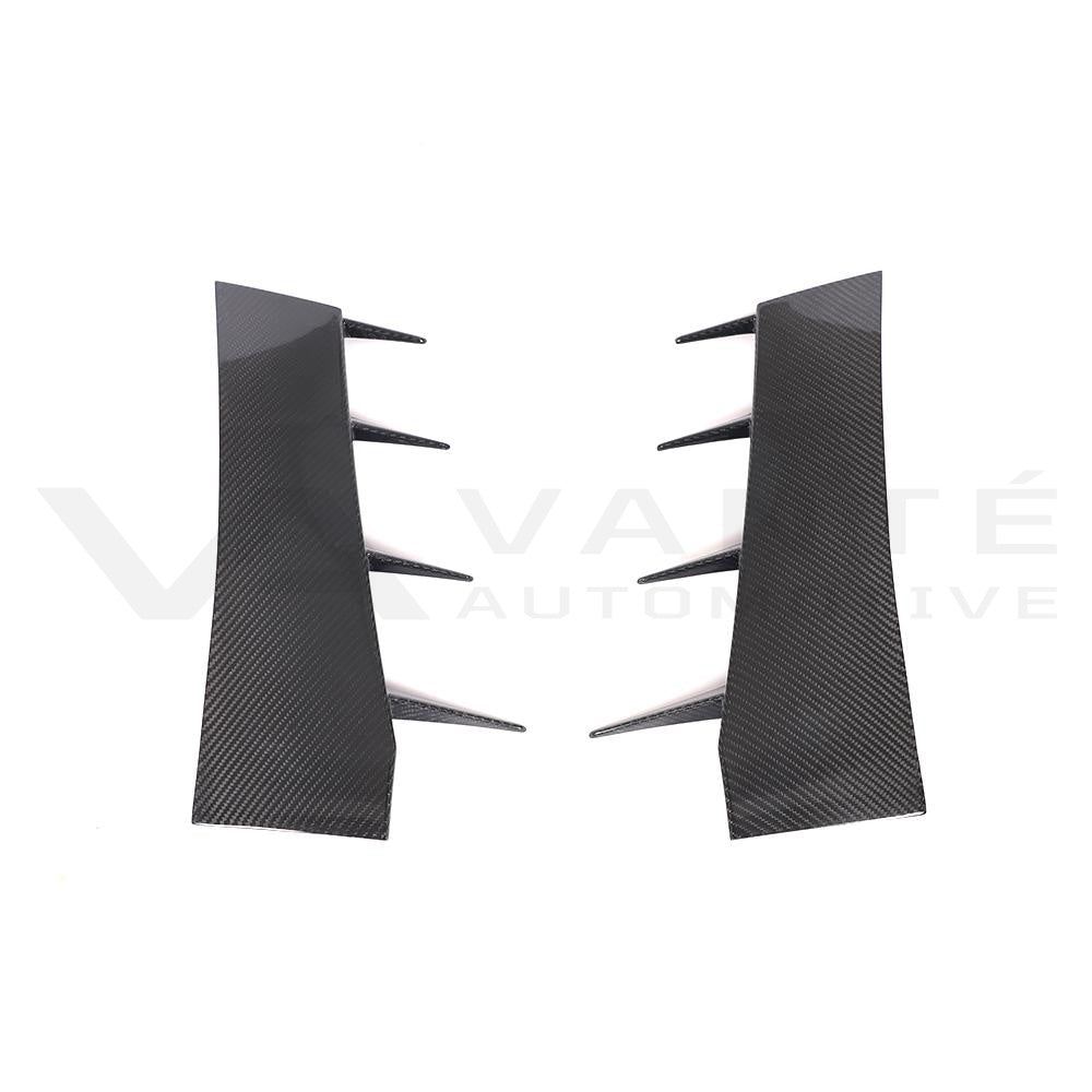 Audi R8 4S Carbon Fiber Front Bumper Blades Canards