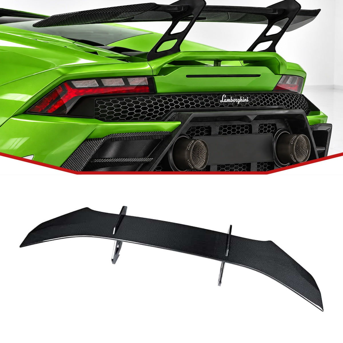 Lamborghini Huracan Evo Carbon Fibre Rear Wing Spoiler