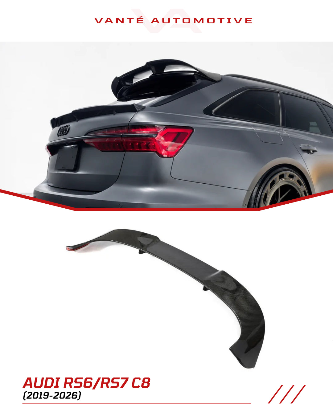 Audi RS6 C8 Aleron Techo de Fibra de Carbono V2
