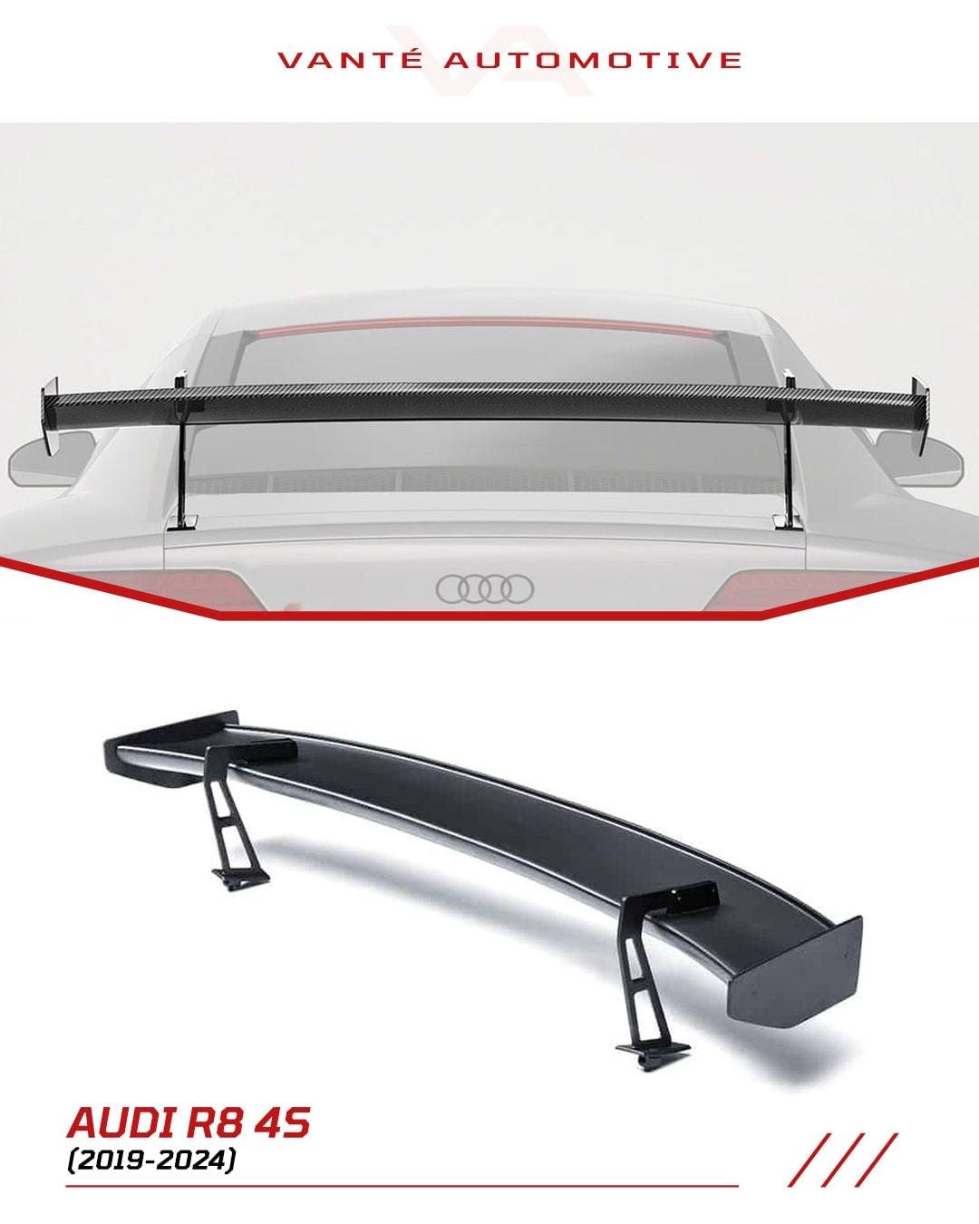 Audi R8 Mk2.5 Carbon Fibre Rear Wing Ver.2