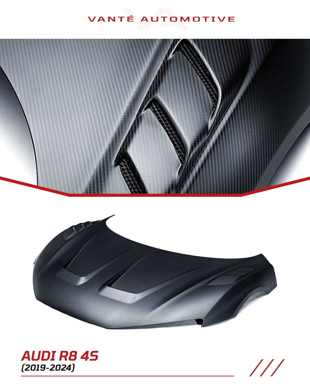Audi R8 Mk2.5 Carbon Fibre Bonnet