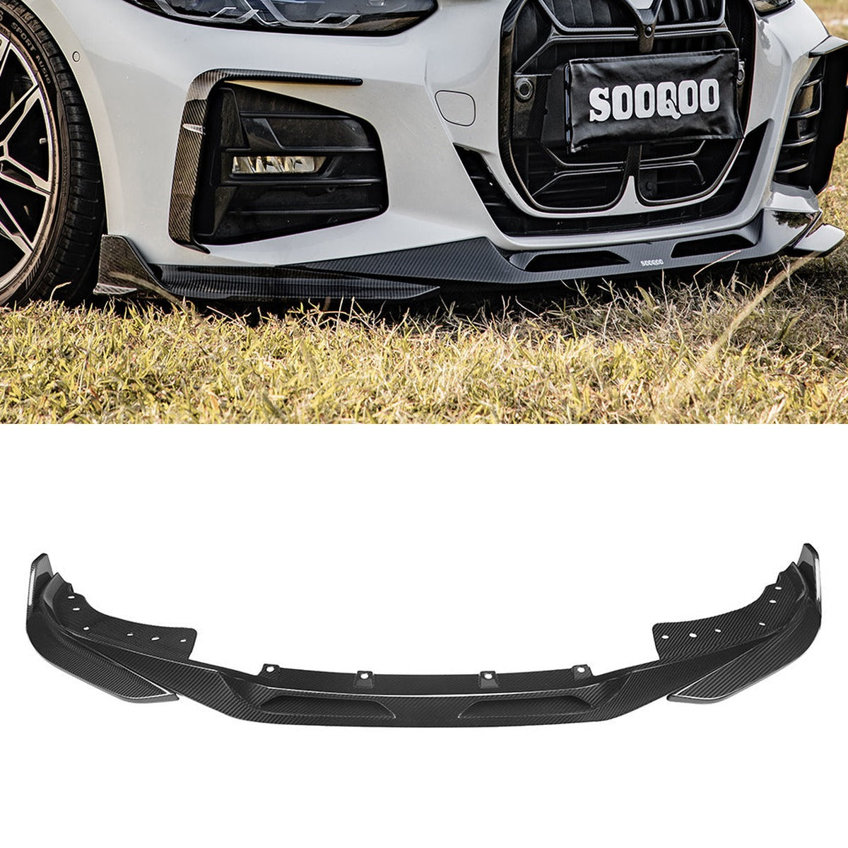 BMW 4 Series G22 Prepreg Carbon Fibre Front Lip SOOQOO