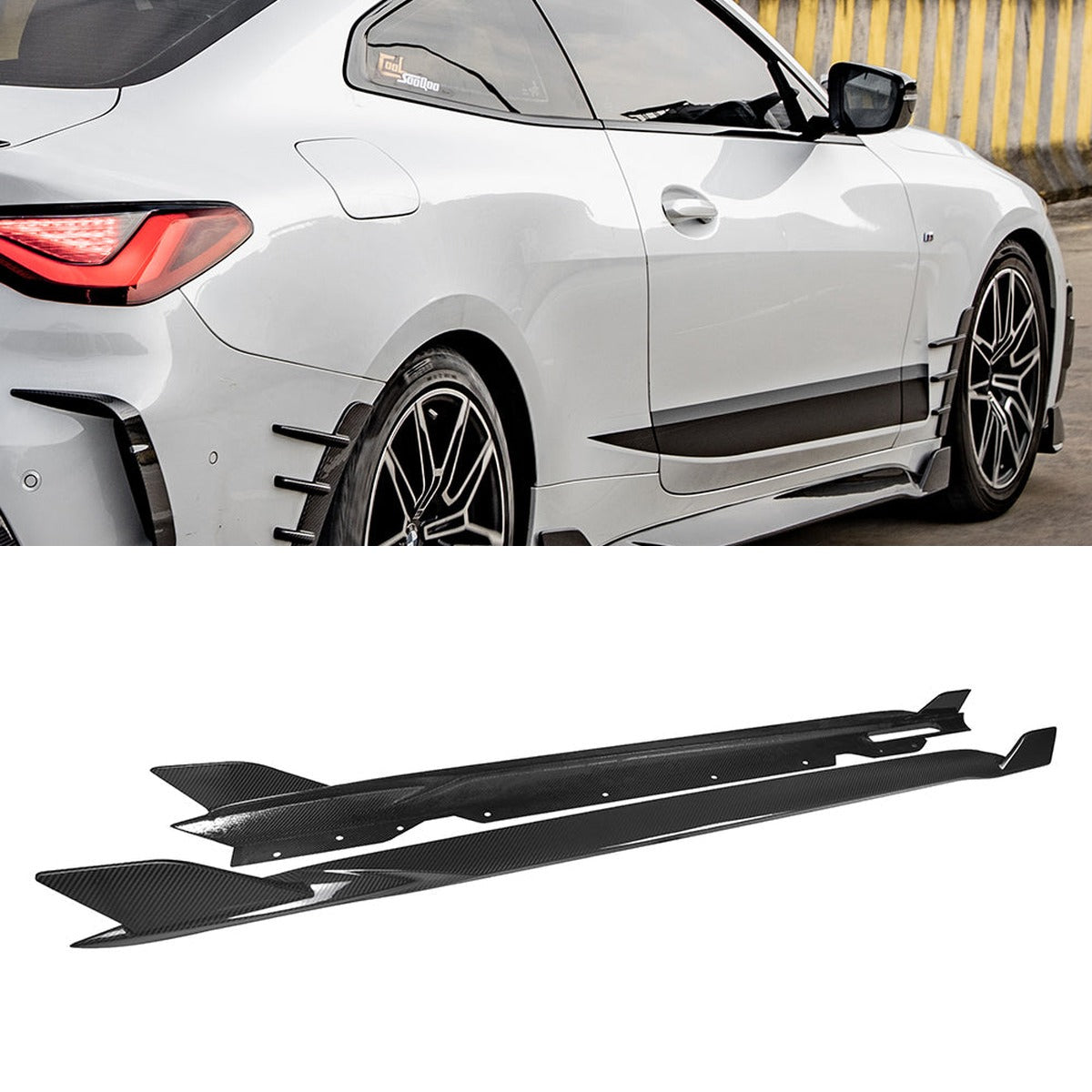 BMW 4 Series G22 Prepreg Carbon Fibre Side Skirts SOOQOO