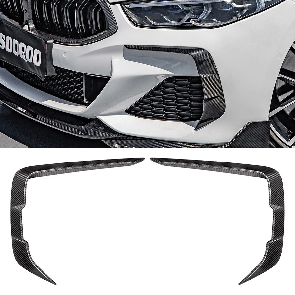 BMW 8 Series G14 Prepreg Carbon Fibre Front Bumper Insert SOOQOO