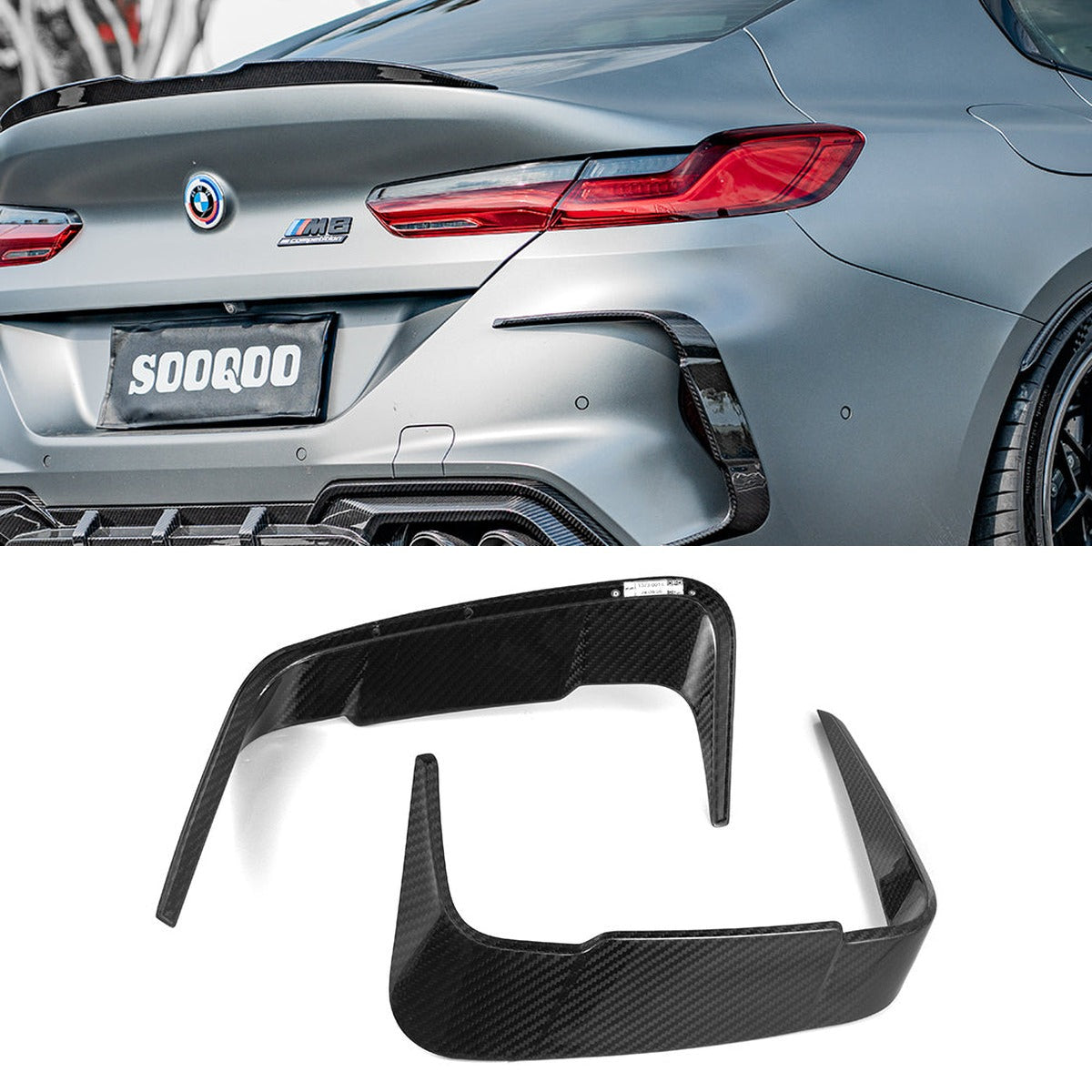 BMW M8 F93 Prepreg Carbon Fibre Rear Vent Trim SOOQOO
