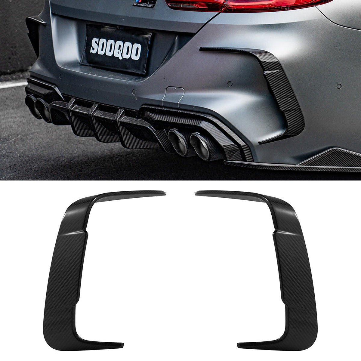 BMW M8 F92 Prepreg Carbon Fibre Rear Bumper Insert SOOQOO