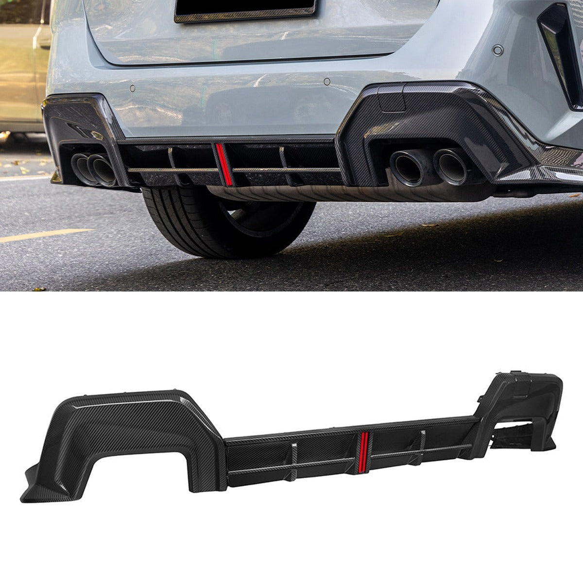 BMW 2 Series F74 Prepreg Carbon Fibre Rear Diffuser SOOQOO