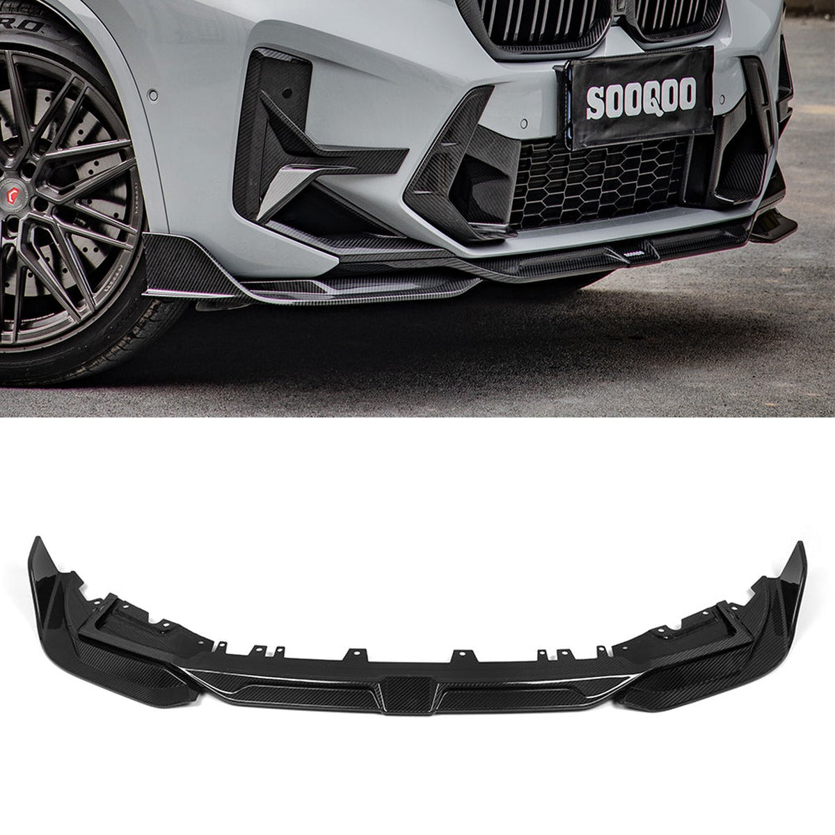 BMW X3M F97 & X4M F98 LCI Prepreg Carbon Fibre Front Lip SOOQOO