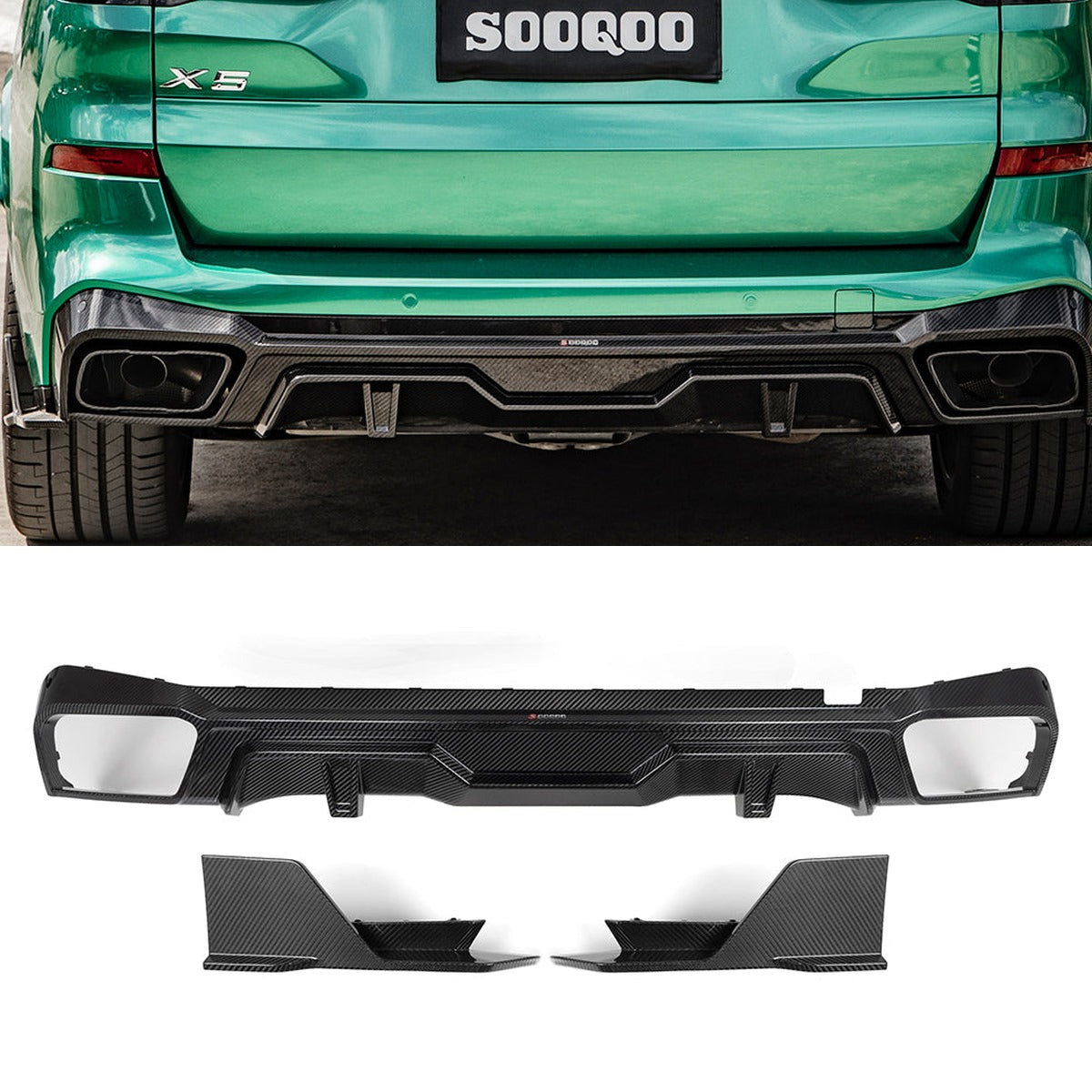 BMW X5 G05 Prepreg Carbon Fibre Rear Diffuser SOOQOO