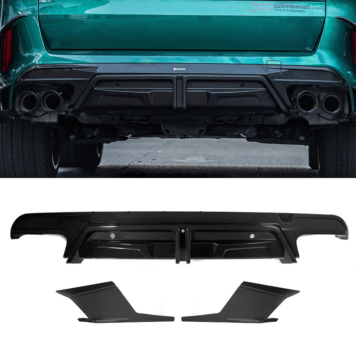 BMW X5M F95 Prepreg Carbon Fibre Rear Diffuser SOOQOO