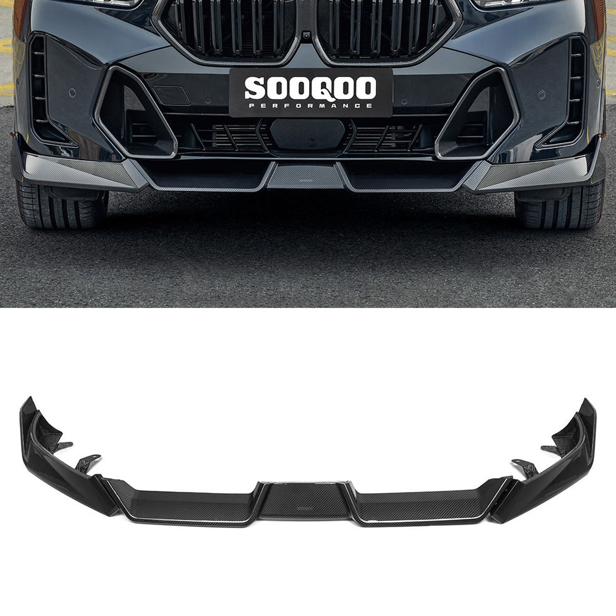 BMW X6 G06 Facelift Prepreg Carbon Fibre Front Lip SOOQOO