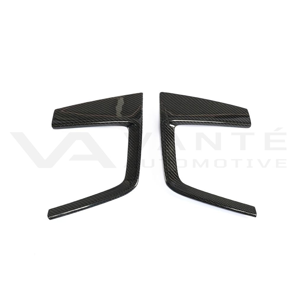 Garnitures d'aération de feux antibrouillard avant en fibre de carbone pour Audi A4 S-Line/S4 B9