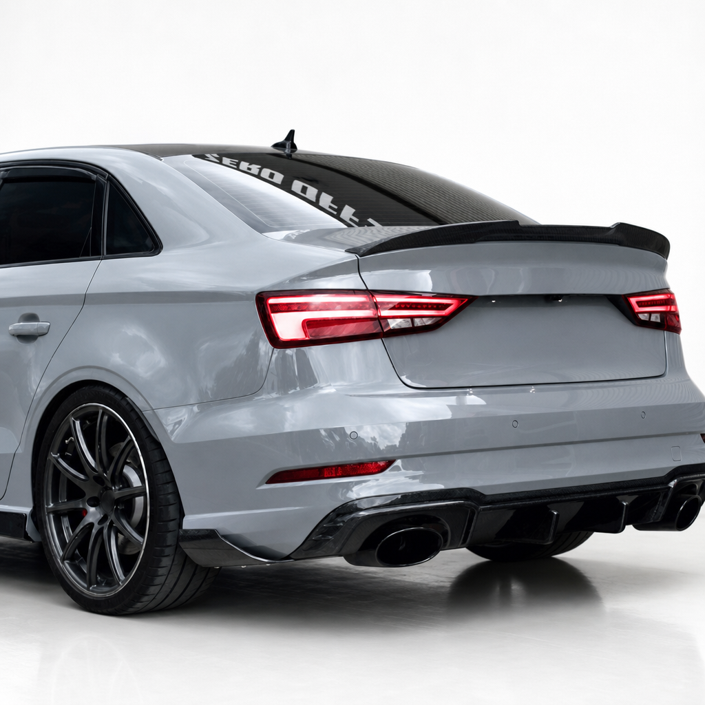 Audi RS3 8V.5 Lames de Diffuseur Arrière en Fibre de Carbone