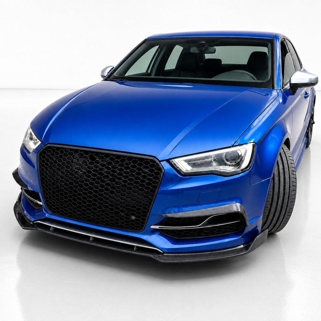 Audi A3 S-Line/S3 8V Fünftürer Kohlefaser-Frontspoiler-Lippe V1