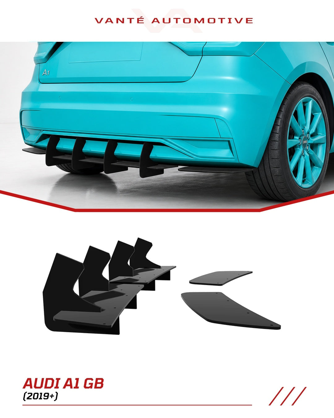 Audi A1 GB S-Line Heckdiffusor-Kit (20-30 TFSI)