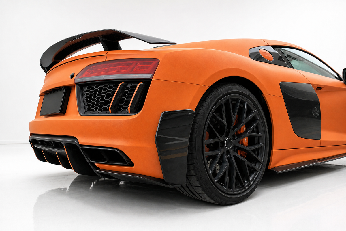 Audi R8 4S Aletas de Parachoques Trasero de Fibra de Carbono