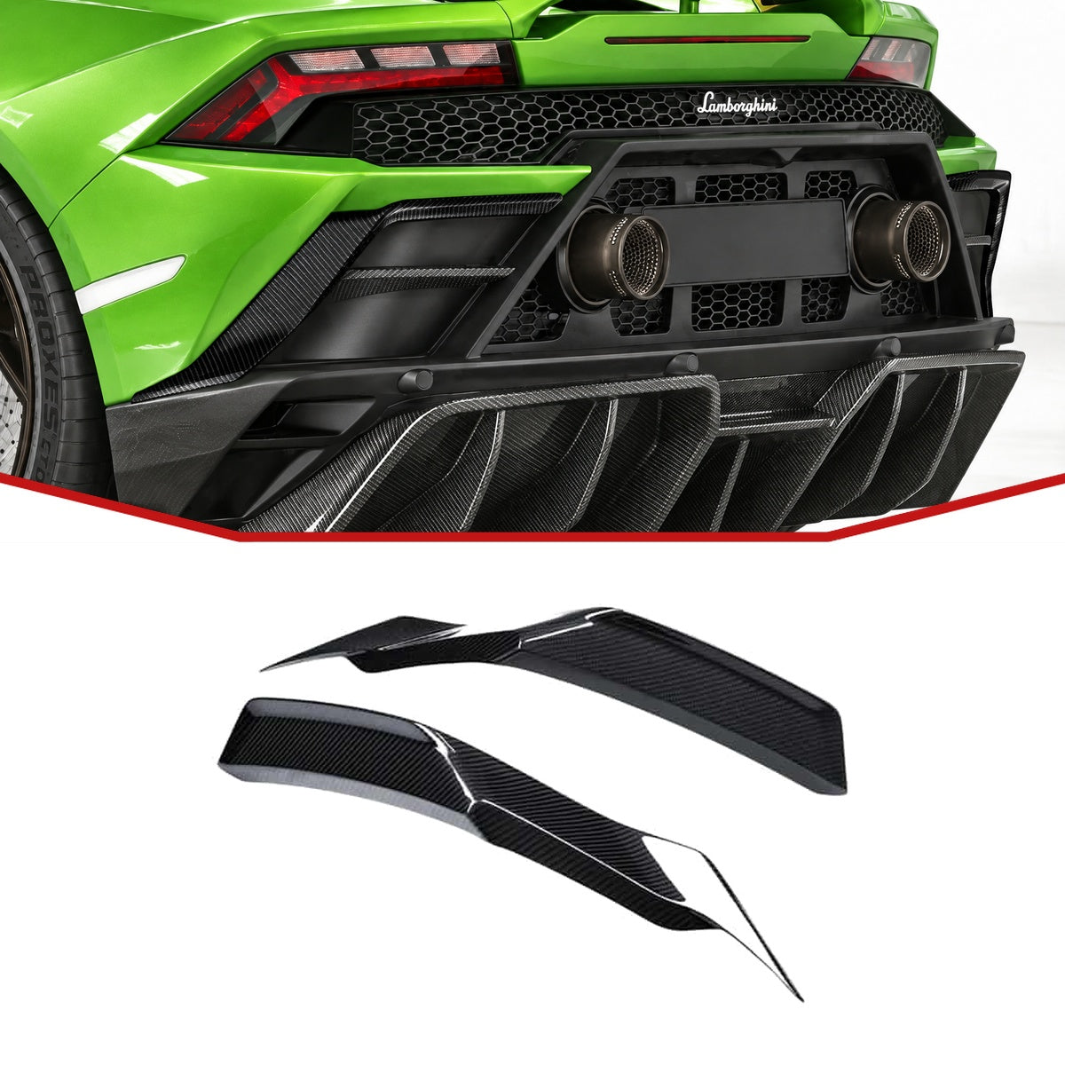 Lamborghini Huracan Evo Carbon Fibre Rear Canards