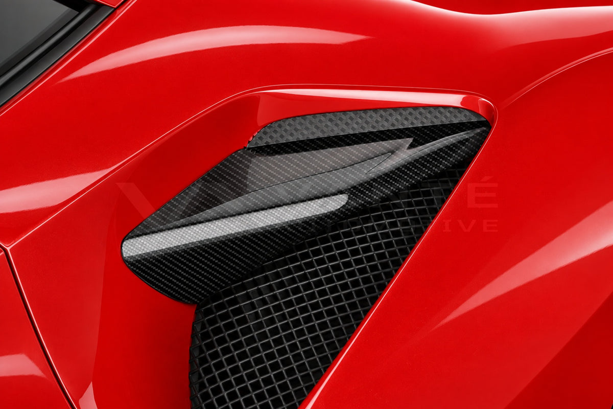 Ferrari F8 Tributo Carbon Fibre Rear Air Intakes