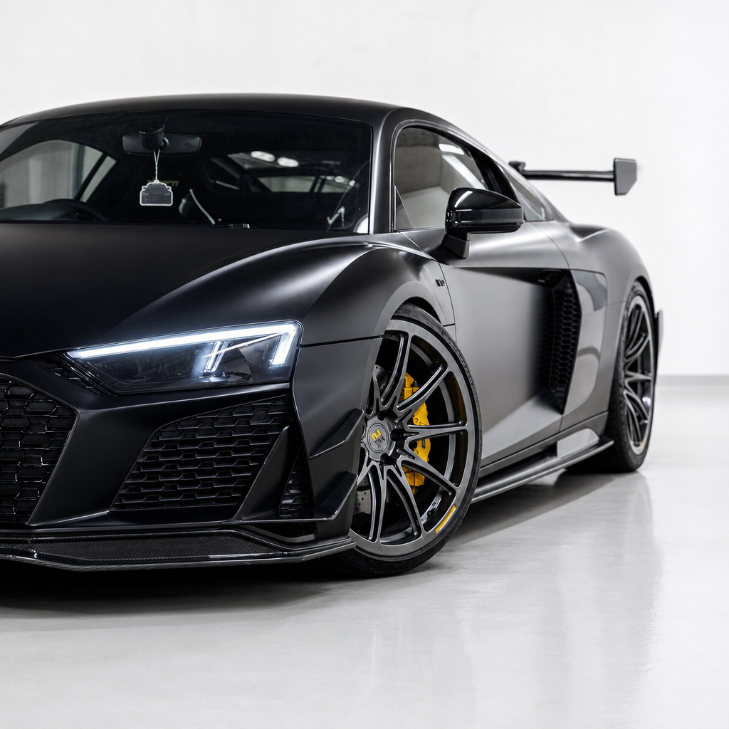 Audi R8 4S FL Canard Paraurti Anteriore in Carbonio V2