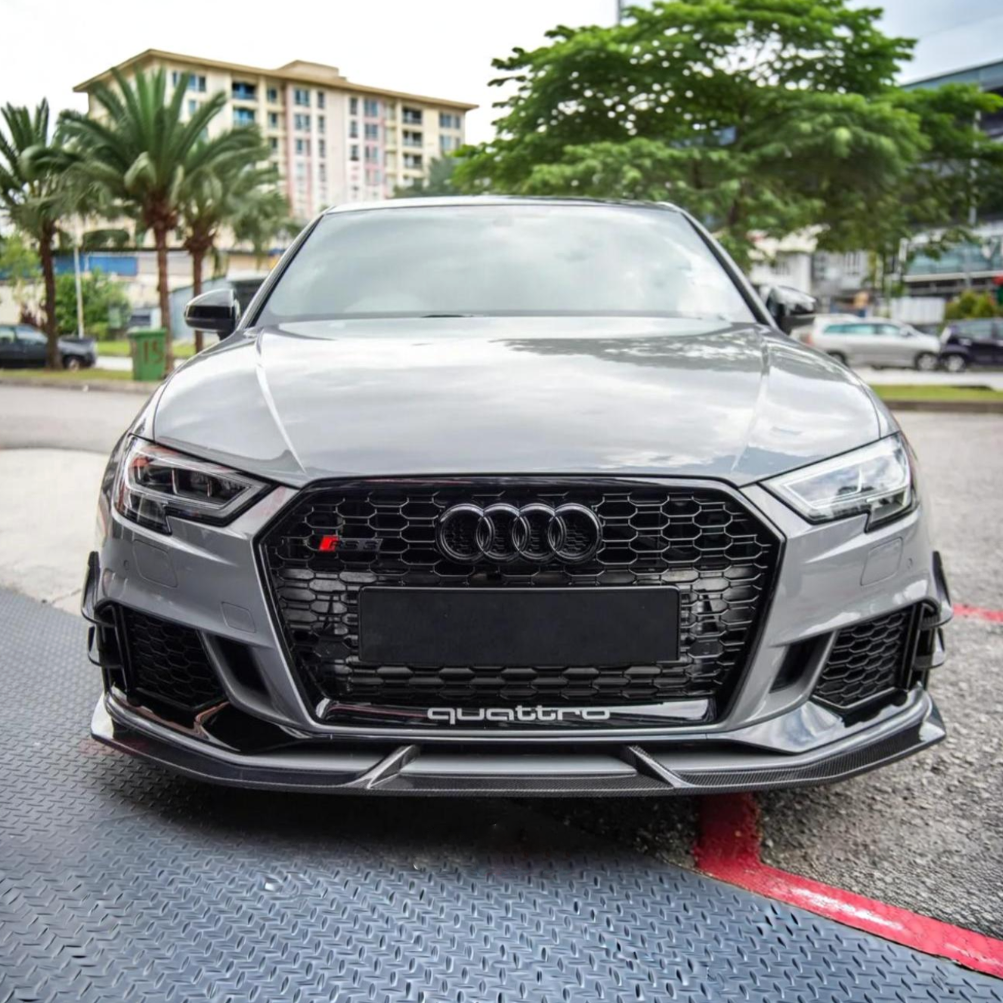 Audi RS3 8V.5 Carbon Fiber Front Bumper Canards image 3