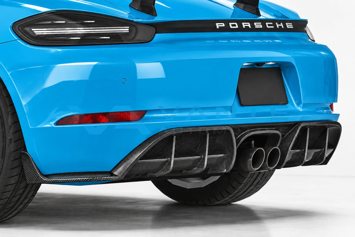 Porsche 718 Boxster/Cayman Carbon Fibre Rear Side Splitter – image 2