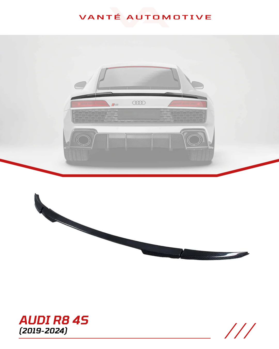 Audi R8 Mk2.5 Carbon Fibre Rear Spoiler