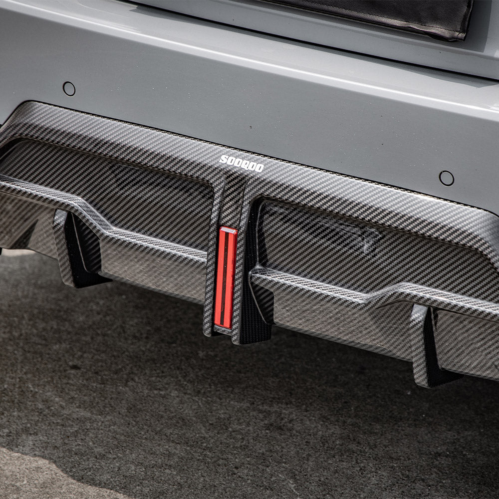 BMW 2 Series G42 Prepreg Carbon Fibre Rear Diffuser with Brake Light SOOQOO