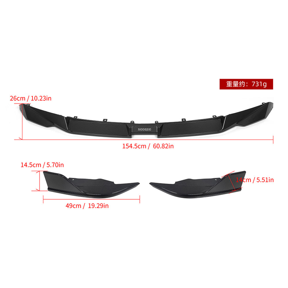 BMW M8 F9x Carbon Fibre Front Lip SOOQOO