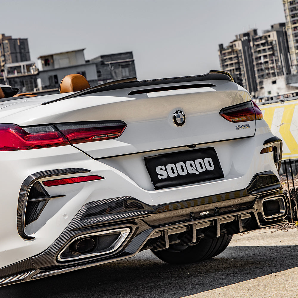 BMW 8 Series G14 Prepreg Carbon Fibre Rear Bumper Insert SOOQOO