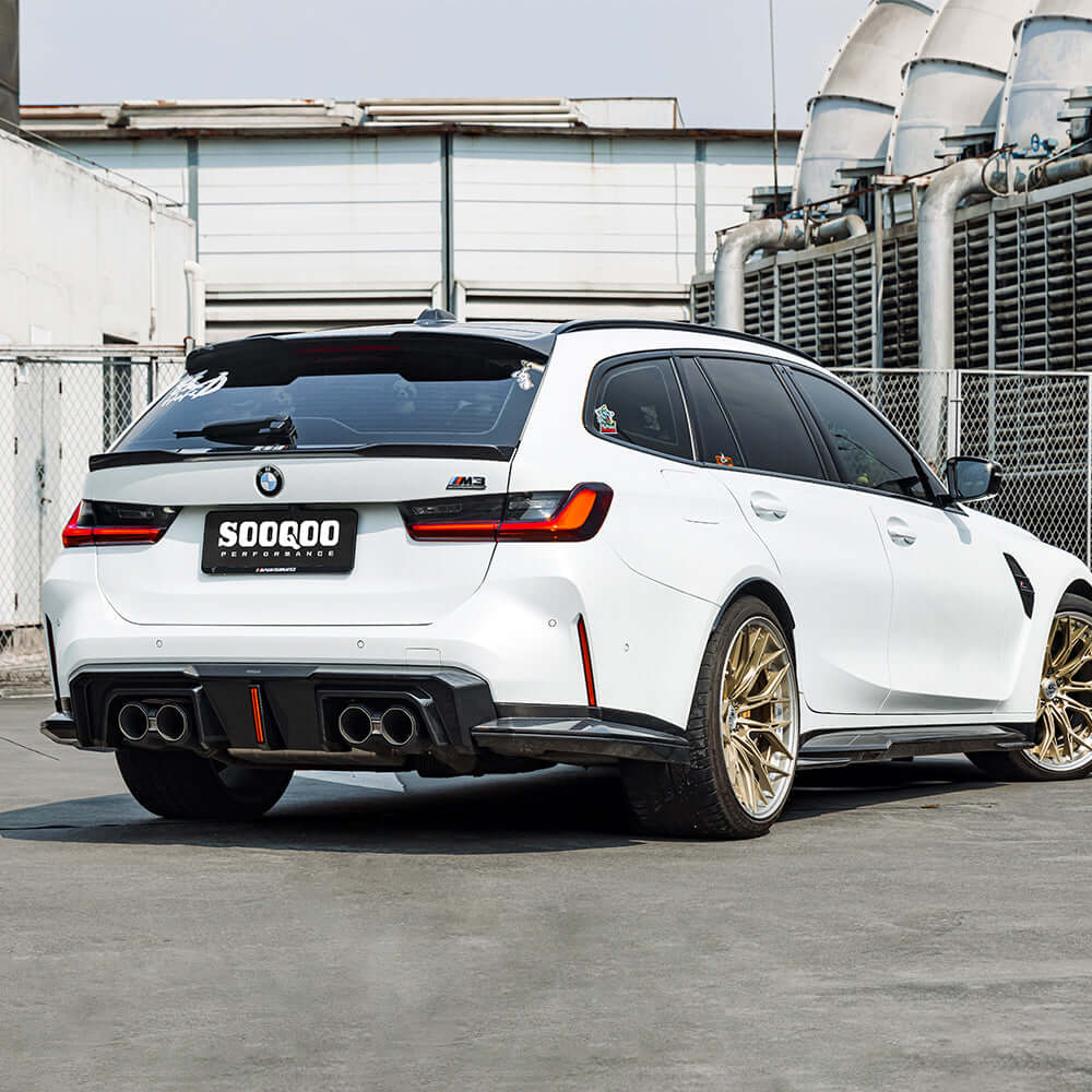 BMW M3 G80 Prepreg Carbon Fibre Rear Diffuser with Brake Light SOOQOO