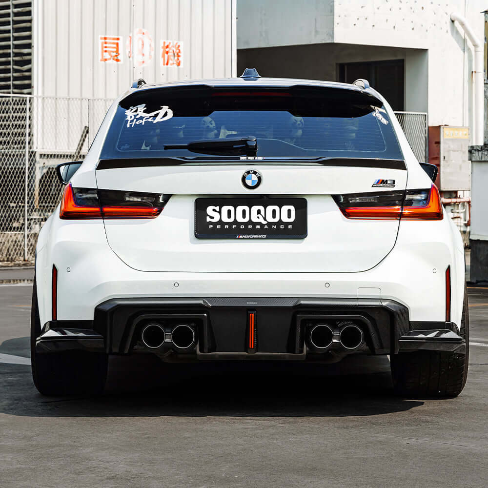 BMW M3 G80 Prepreg Carbon Fibre Rear Diffuser with Brake Light SOOQOO