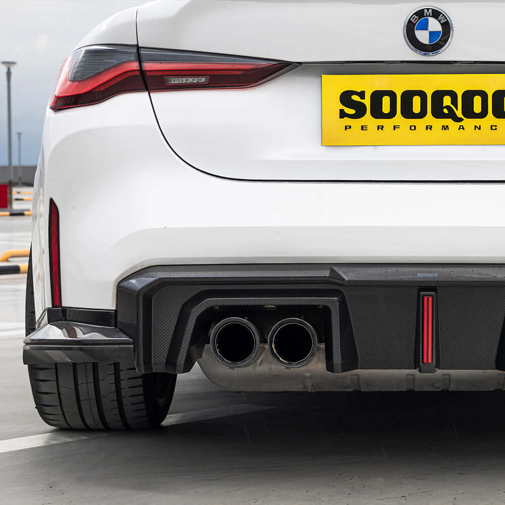 BMW M4 G82/G83 Prepreg Carbon Fibre Rear Diffuser with Brake Light SOOQOO