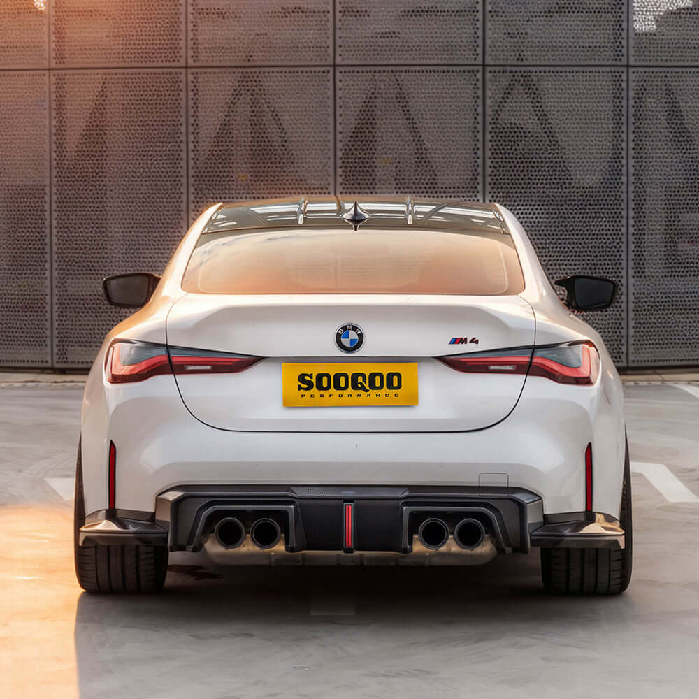 BMW M4 G82/G83 Prepreg Carbon Fibre Rear Diffuser with Brake Light SOOQOO