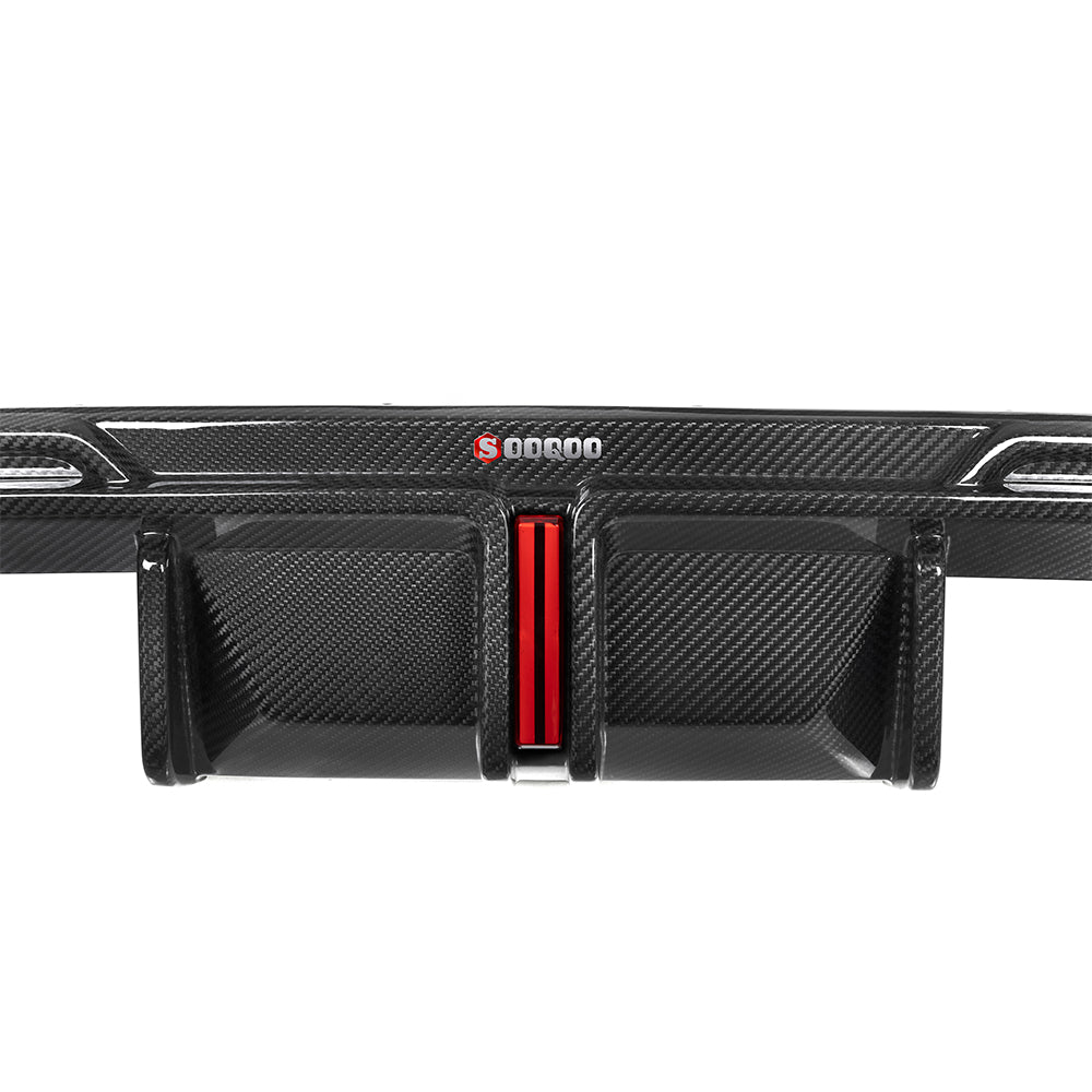 BMW M3 G80 Prepreg Carbon Fibre Rear Diffuser with Brake Light SOOQOO
