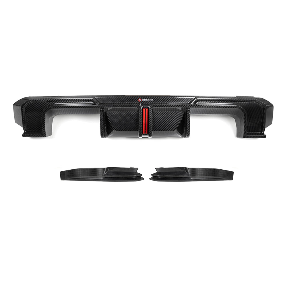 BMW M3 G80 Prepreg Carbon Fibre Rear Diffuser with Brake Light SOOQOO