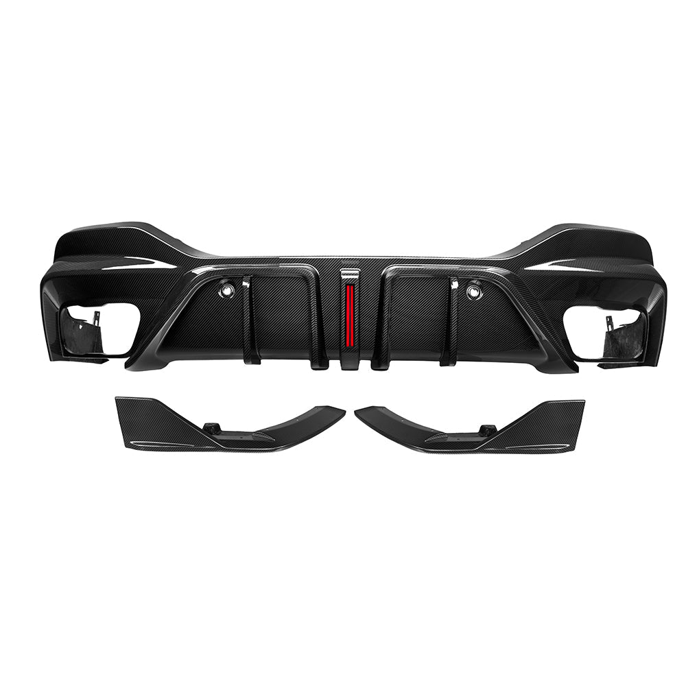 BMW X6 G06 Prepreg Carbon Fibre Rear Diffuser with Brake Light SOOQOO