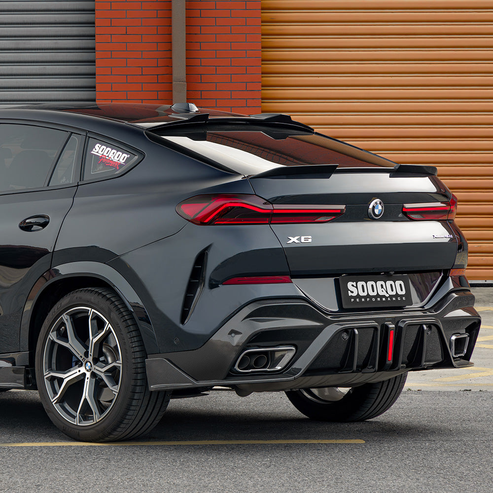 BMW X6 G06 Prepreg Carbon Fibre Rear Diffuser with Brake Light SOOQOO