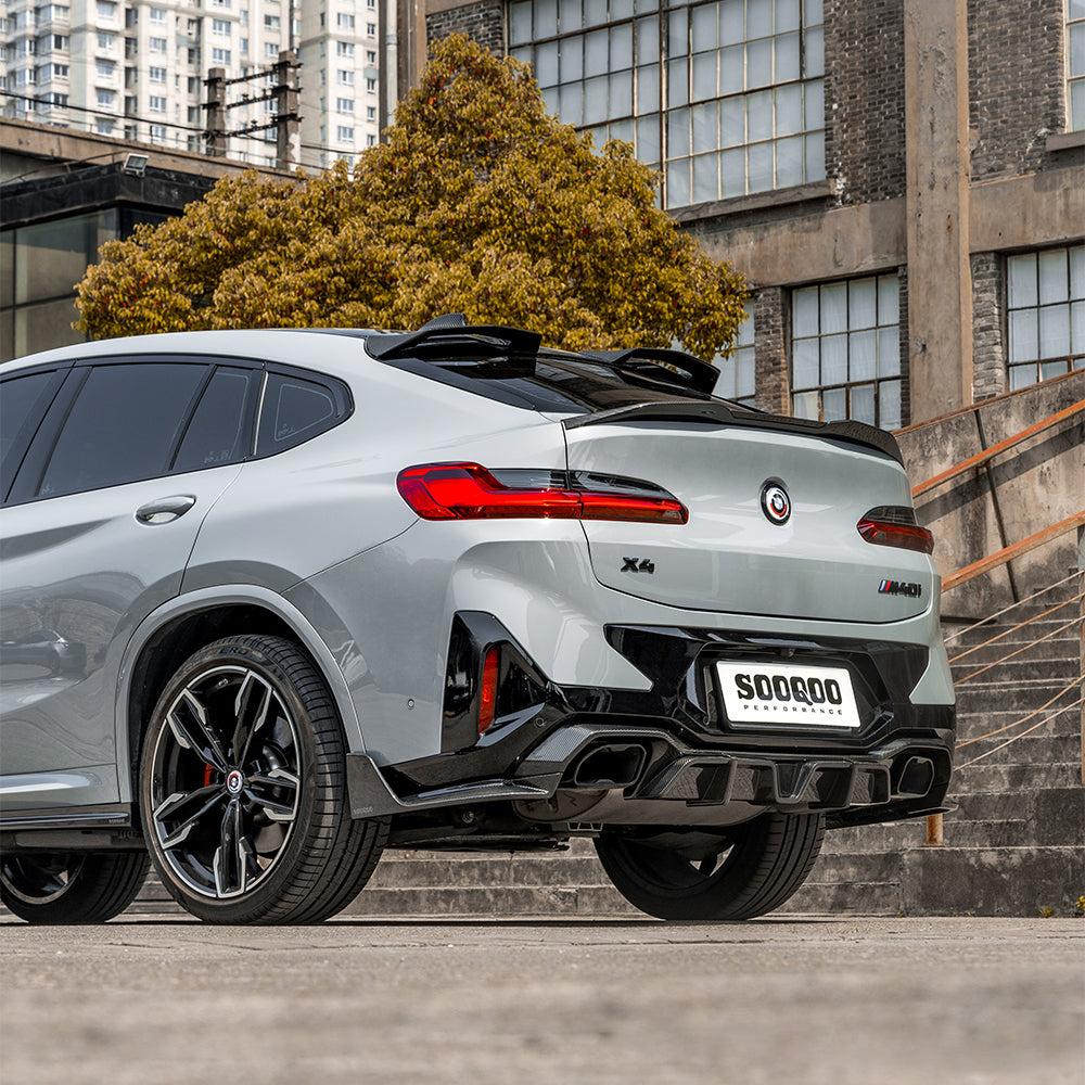 BMW X4 G02 LCI Prepreg Carbon Fibre Rear Diffuser with Brake Light SOOQOO