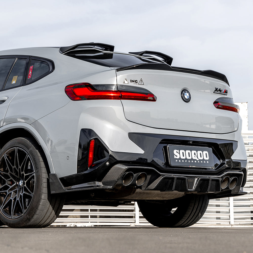 BMW X4M F98 Facelift Prepreg Carbon Fibre Rear Diffuser with Brake Light SOOQOO