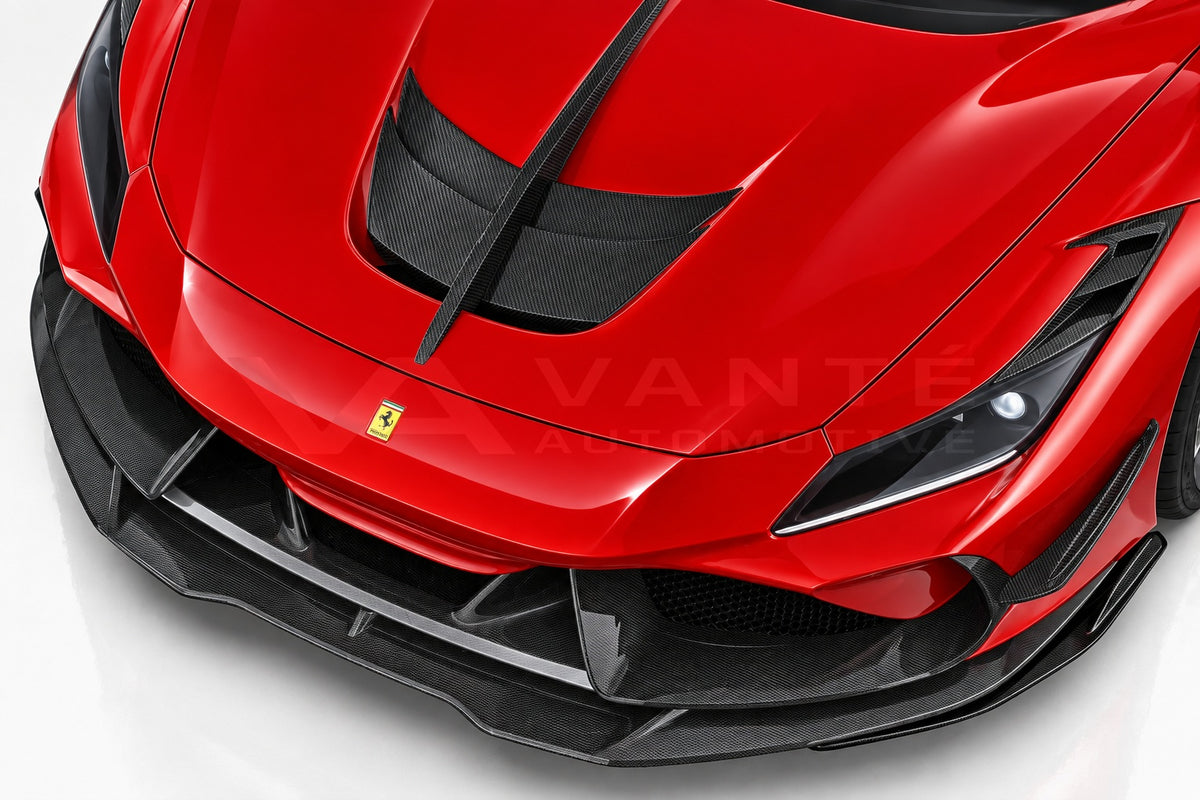 Ferrari F8 Tributo Carbon Fibre Front Corner Splitter
