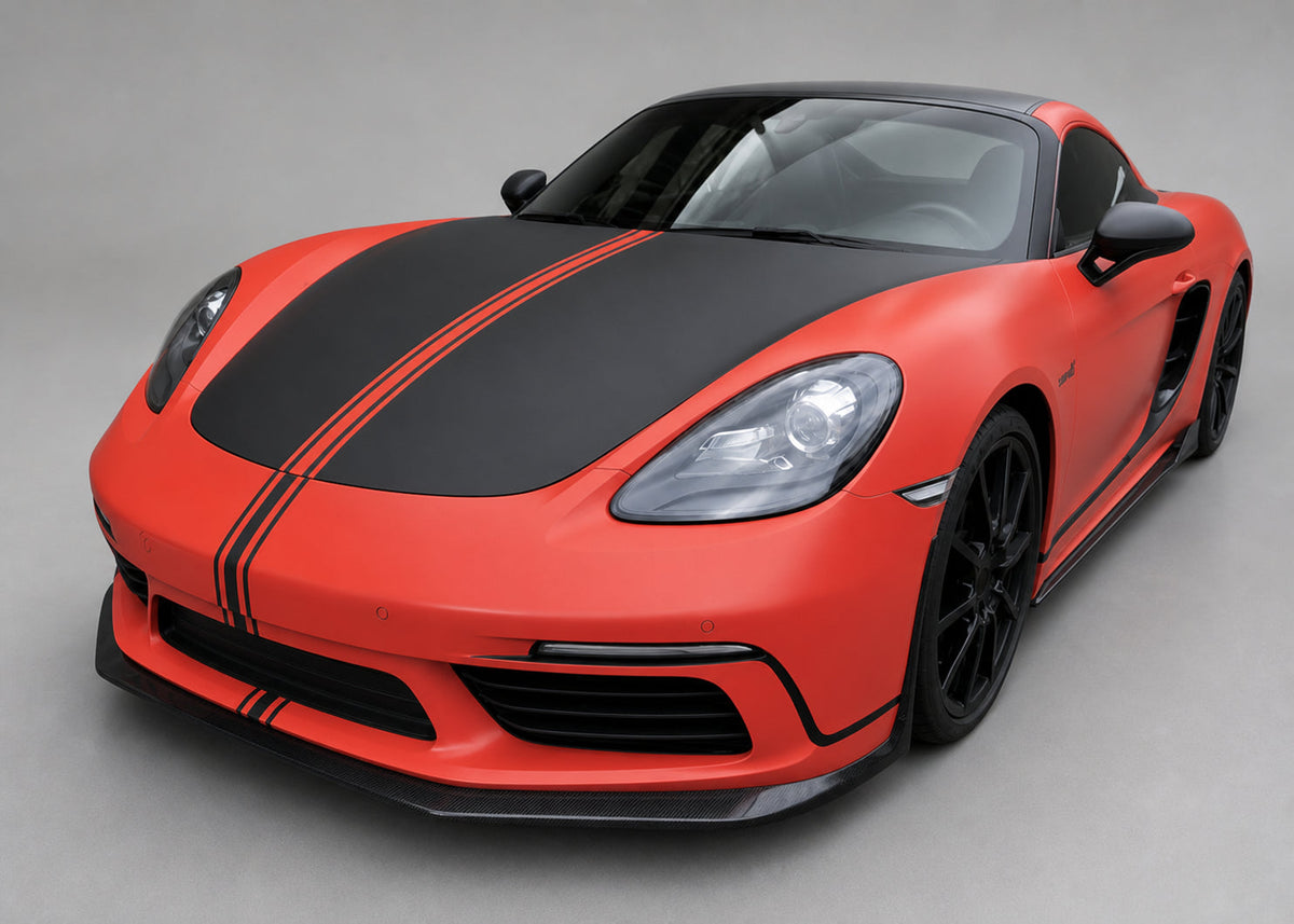 Porsche 718 Boxster/Cayman Carbon Fibre Three-Stage Front Lip