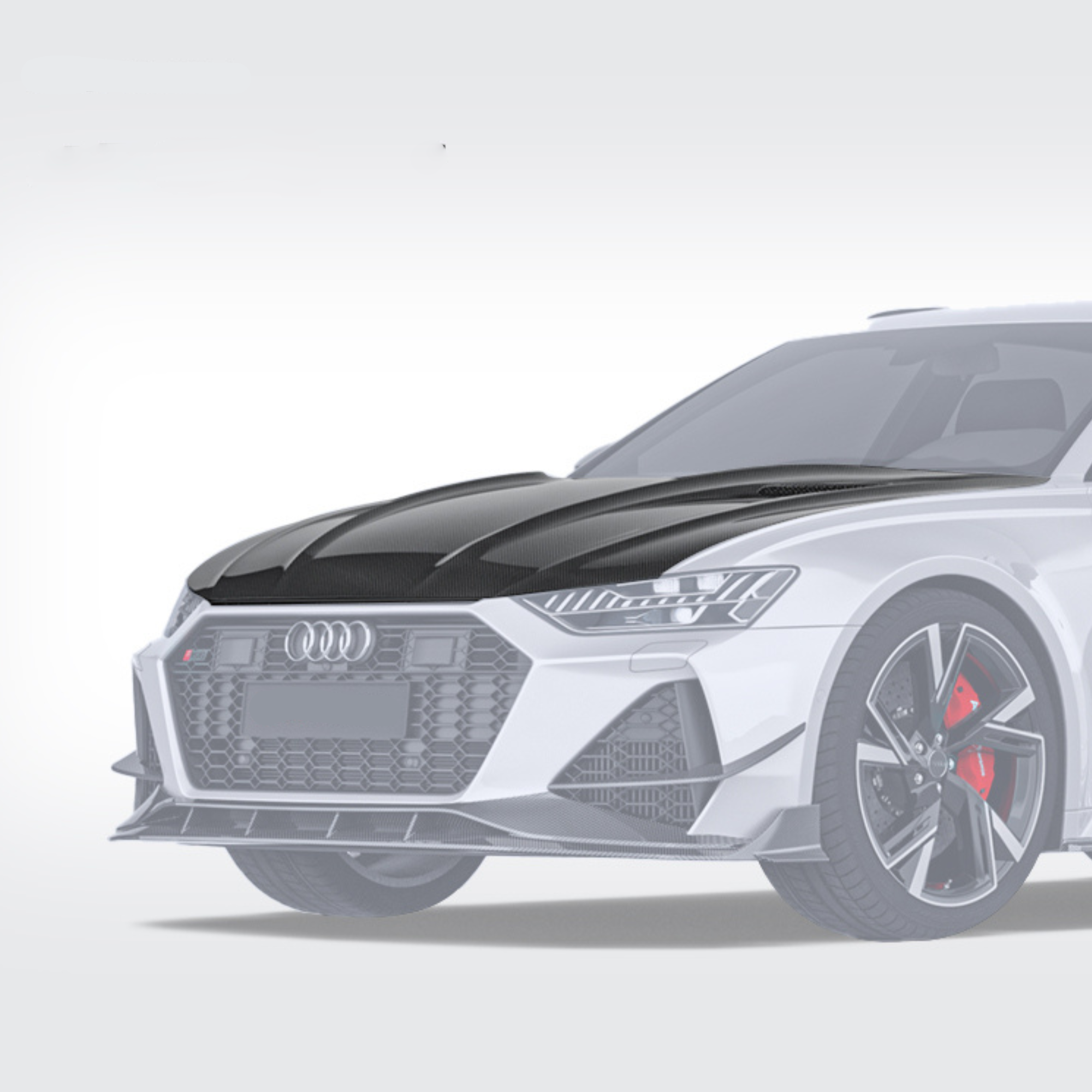 Audi RS6 C8 Carbon Fiber Front Bonnet Hood image 3