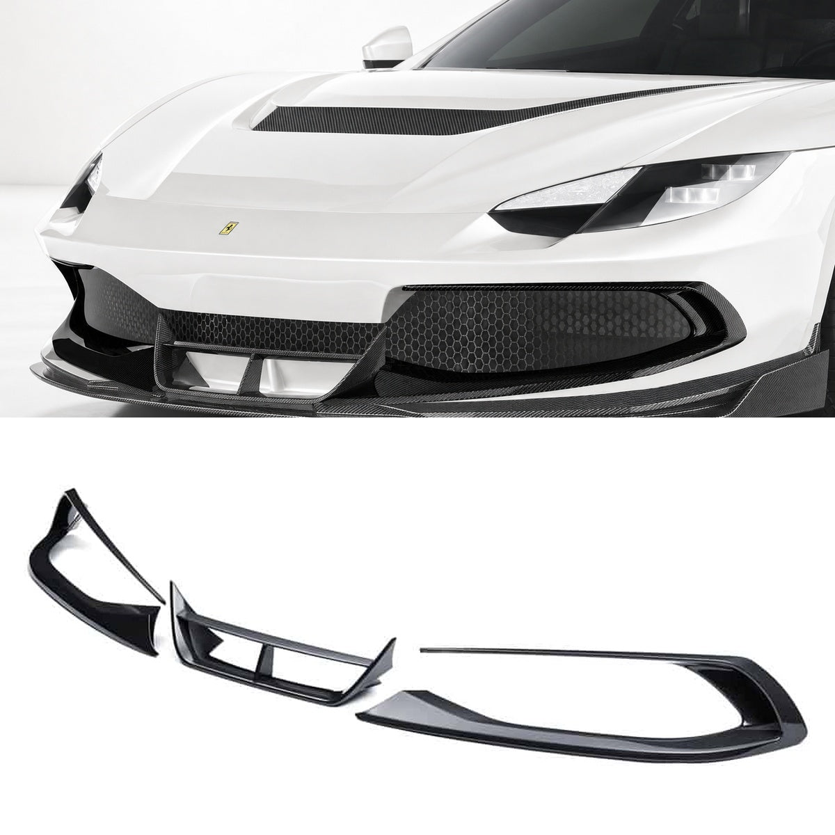 Ferrari 296 GTB/GTS Carbon Fibre Front Canards