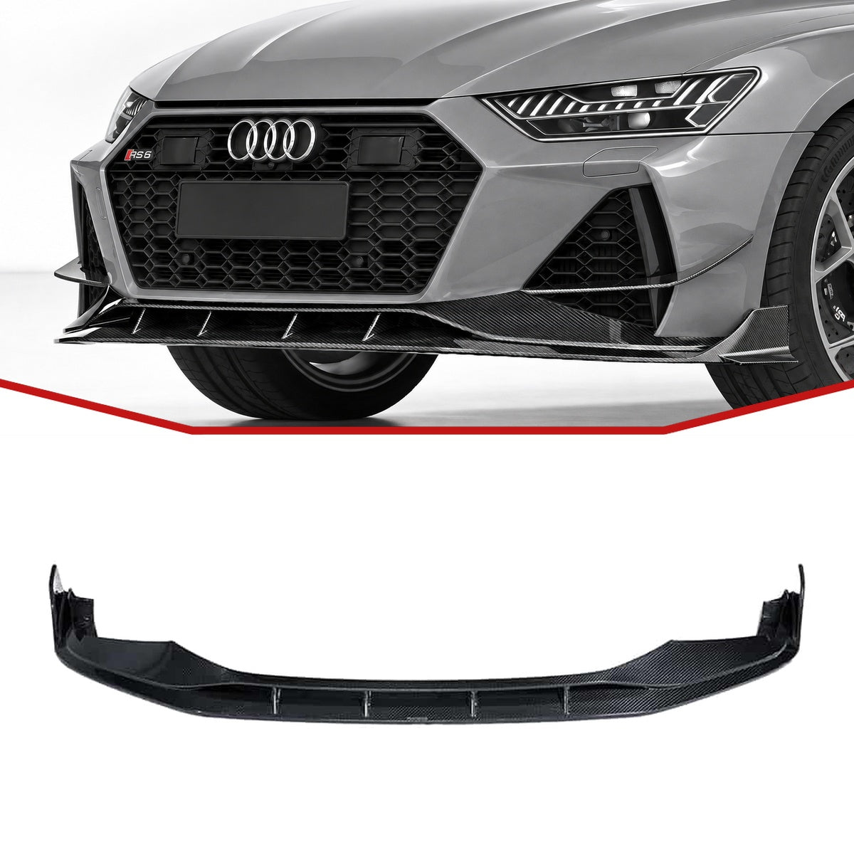Audi RS6/RS7 C8 Carbon Fibre Front Splitter V3