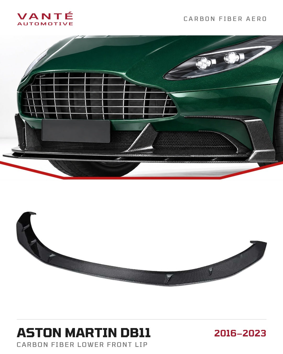 Aston Martin DB11 Carbon Fibre Lower Front Lip